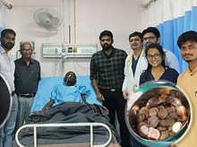 ವೃದ್ಧನ ಹೊಟ್ಟೆಯಿಂದ 187 ನಾಣ್ಯ ಹೊರತೆಗೆದ ವೈದ್ಯರು! ವೃದ್ಧನ ಹೊಟ್ಟೆಯಿಂದ 187 ನಾಣ್ಯ ಹೊರತೆಗೆದ ವೈದ್ಯರು!