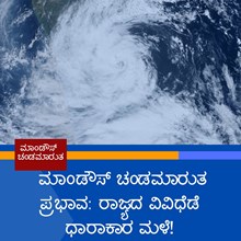  ಮಾಂಡೌಸ್‌ ಚಂಡಮಾರುತ ಪ್ರಭಾವ: ರಾಜ್ಯದ ವಿವಿಧೆಡೆ ಧಾರಾಕಾರ ಮಳೆ!