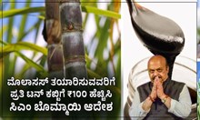 ಮೊಲಾಸಸ್ ತಯಾರಿಸುವವರಿಗೆ ಪ್ರತಿ ಟನ್ ಕಬ್ಬಿಗೆ ₹100 ಹೆಚ್ಚಿಸಿ ಆದೇಶ ಸಿಎಂ ಬೊಮ್ಮಾಯಿ ಮೊಲಾಸಸ್ ತಯಾರಿಸುವವರಿಗೆ ಪ್ರತಿ ಟನ್ ಕಬ್ಬಿಗೆ ₹100 ಹೆಚ್ಚಿಸಿ ಆದೇಶ ಸಿಎಂ ಬೊಮ್ಮಾಯಿ