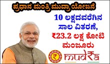 Pradhan Mantri MUDRA Yojana: 10 ಲಕ್ಷದವರೆಗಿನ ಸಾಲ ವಿತರಣೆ, ₹23.2 ಲಕ್ಷ ಕೋಟಿ ಮಂಜೂರು
