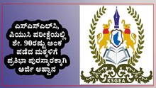 ಎಸ್ಎಸ್ಎಲ್ಸಿ, ಪಿಯುಸಿ ಪರೀಕ್ಷೆಯಲ್ಲಿ ಶೇ. 90ರಷ್ಟು ಅಂಕ ಪಡೆದ ಮಕ್ಕಳಿಗೆ ಪ್ರತಿಭಾ ಪುರಸ್ಕಾರಕ್ಕಾಗಿ ಅರ್ಜಿ ಆಹ್ವಾನ ಎಸ್ಎಸ್ಎಲ್ಸಿ, ಪಿಯುಸಿ ಪರೀಕ್ಷೆಯಲ್ಲಿ ಶೇ. 90ರಷ್ಟು ಅಂಕ ಪಡೆದ ಮಕ್ಕಳಿಗೆ ಪ್ರತಿಭಾ ಪುರಸ್ಕಾರಕ್ಕಾಗಿ ಅರ್ಜಿ ಆಹ್ವಾನ