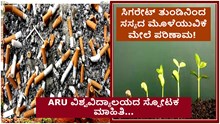 ARU ಸ್ಪೋಟಕ ಮಾಹಿತಿ: ಸಿಗರೇಟ್ ತುಂಡಿನಿಂದ ಸಸ್ಯದ ಮೊಳೆಯುವಿಕೆ ಮೇಲೆ ಪರಿಣಾಮ! ARU ಸ್ಪೋಟಕ ಮಾಹಿತಿ: ಸಿಗರೇಟ್ ತುಂಡಿನಿಂದ ಸಸ್ಯದ ಮೊಳೆಯುವಿಕೆ ಮೇಲೆ ಪರಿಣಾಮ!
